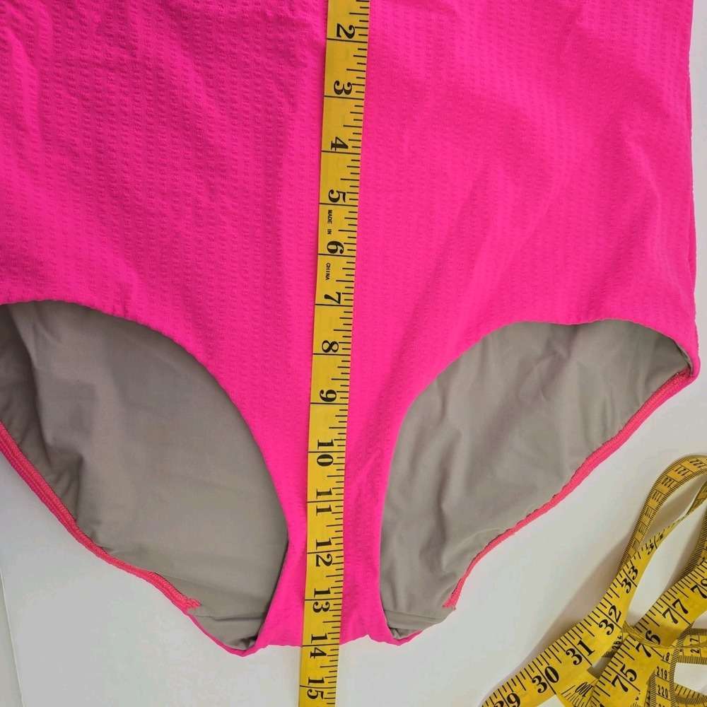 Lululemon Deep Sea High Waist Bikini Bottom Size L Pink Highlight Swimsuit Neon - Picture 8 of 8